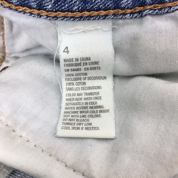 AMERICAN EAGLE Jean Shorts Cut Offs Distressed Denim 100% Cotton Festival Size 4 - Picture 7 of 12